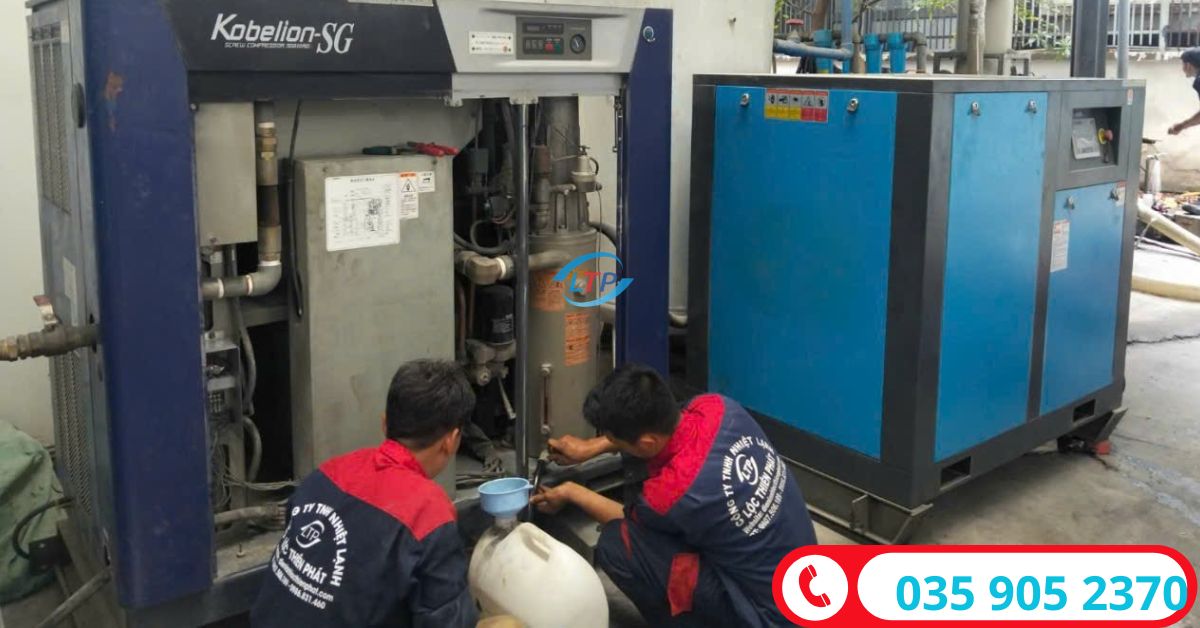 MÁY NÉN KHÍ BỊ KEO DẦU: 6 NGUYÊN NHÂN VÀ CÁCH XỬ LÝ CHI TIẾT