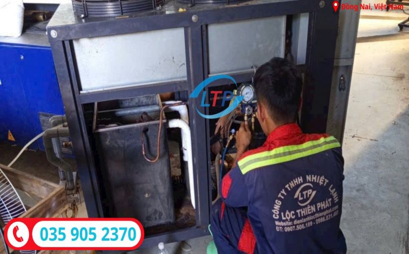 Dự Án Xử Lý Xì Gas, Gia Công Dàn Lạnh Máy Lạnh Chiller  Tại Công Ty Thép Tiến Lên Đồng Nai