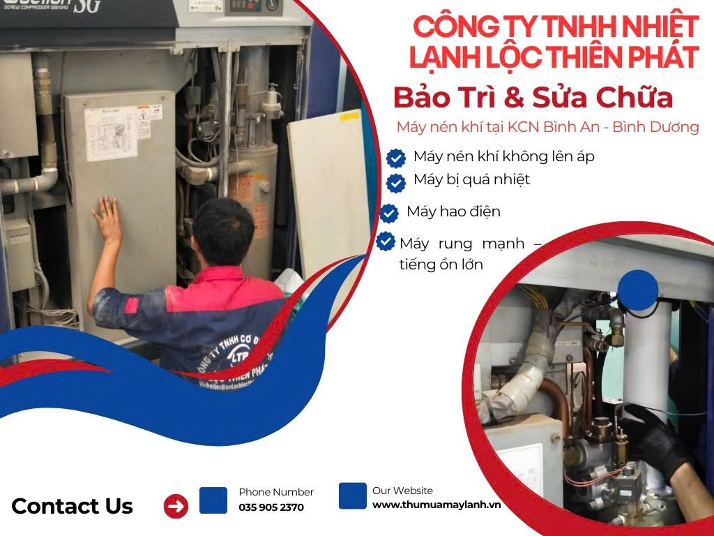 Dịch Vụ Bảo Trì Sửa Chữa Máy Nén Khí Tại KCN Bình An, Bình Dương Uy Tín