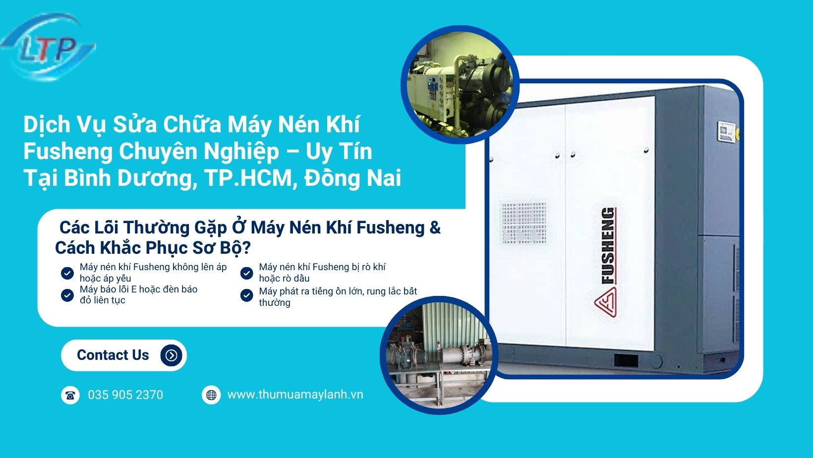Dịch Vụ Sửa Chữa Máy Nén Khí Fusheng Chuyên Nghiệp – Uy Tín Tại Bình Dương, TP.HCM, Đồng Nai